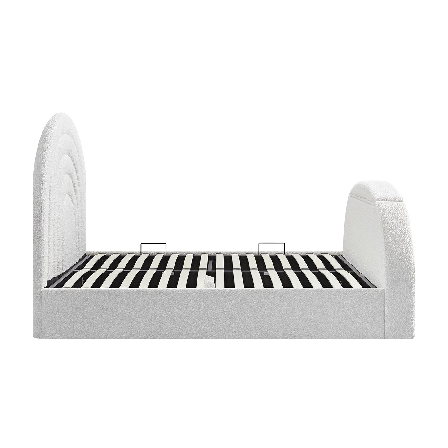 Lit TV ottoman Archer White Boucle