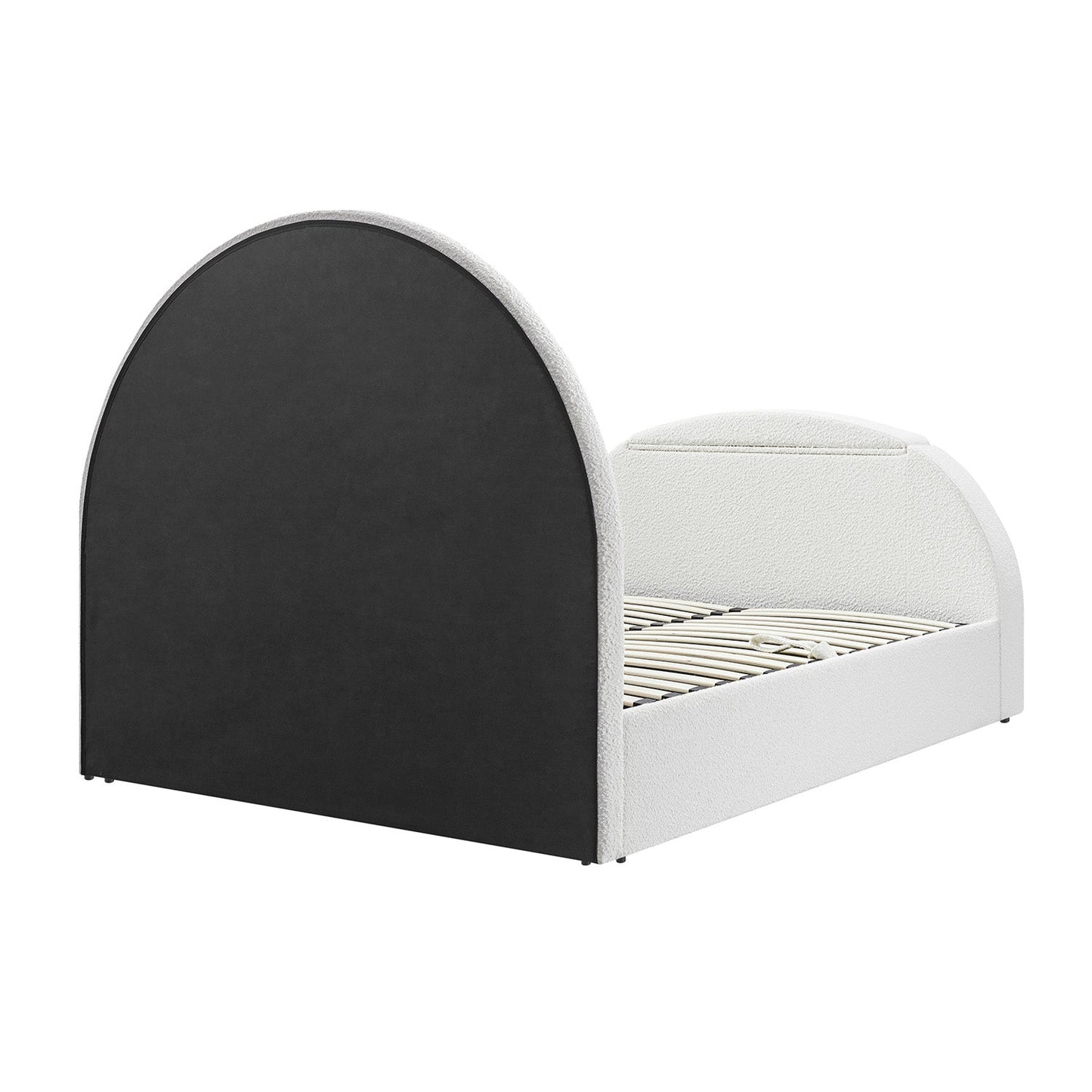 Lit TV ottoman Archer White Boucle