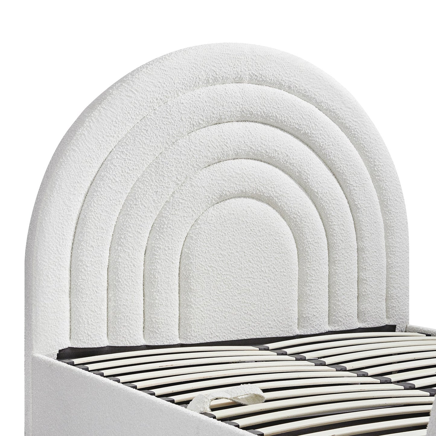 Lit TV ottoman Archer White Boucle