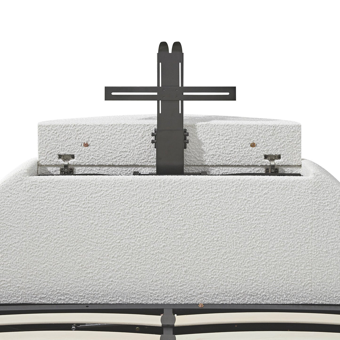 Lit TV ottoman Archer White Boucle