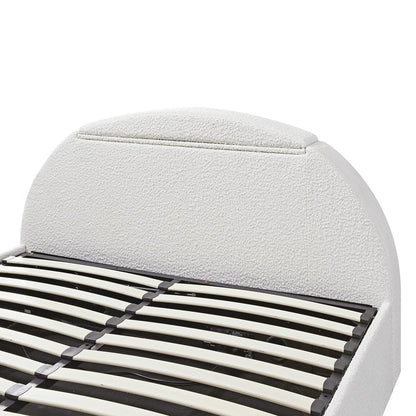 Lit TV ottoman Archer White Boucle