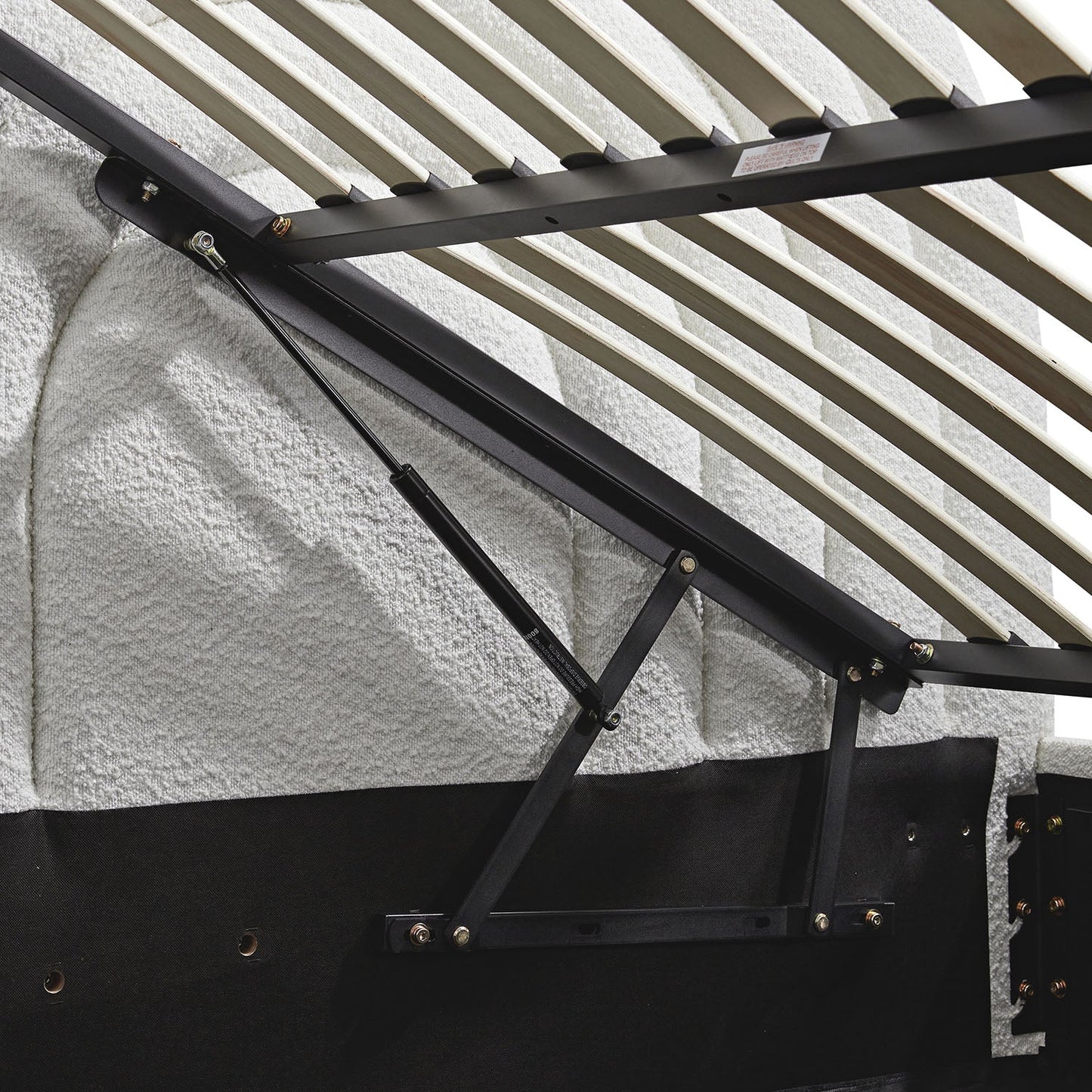 Lit TV ottoman Archer White Boucle