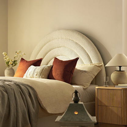 Lit TV ottoman Archer White Boucle