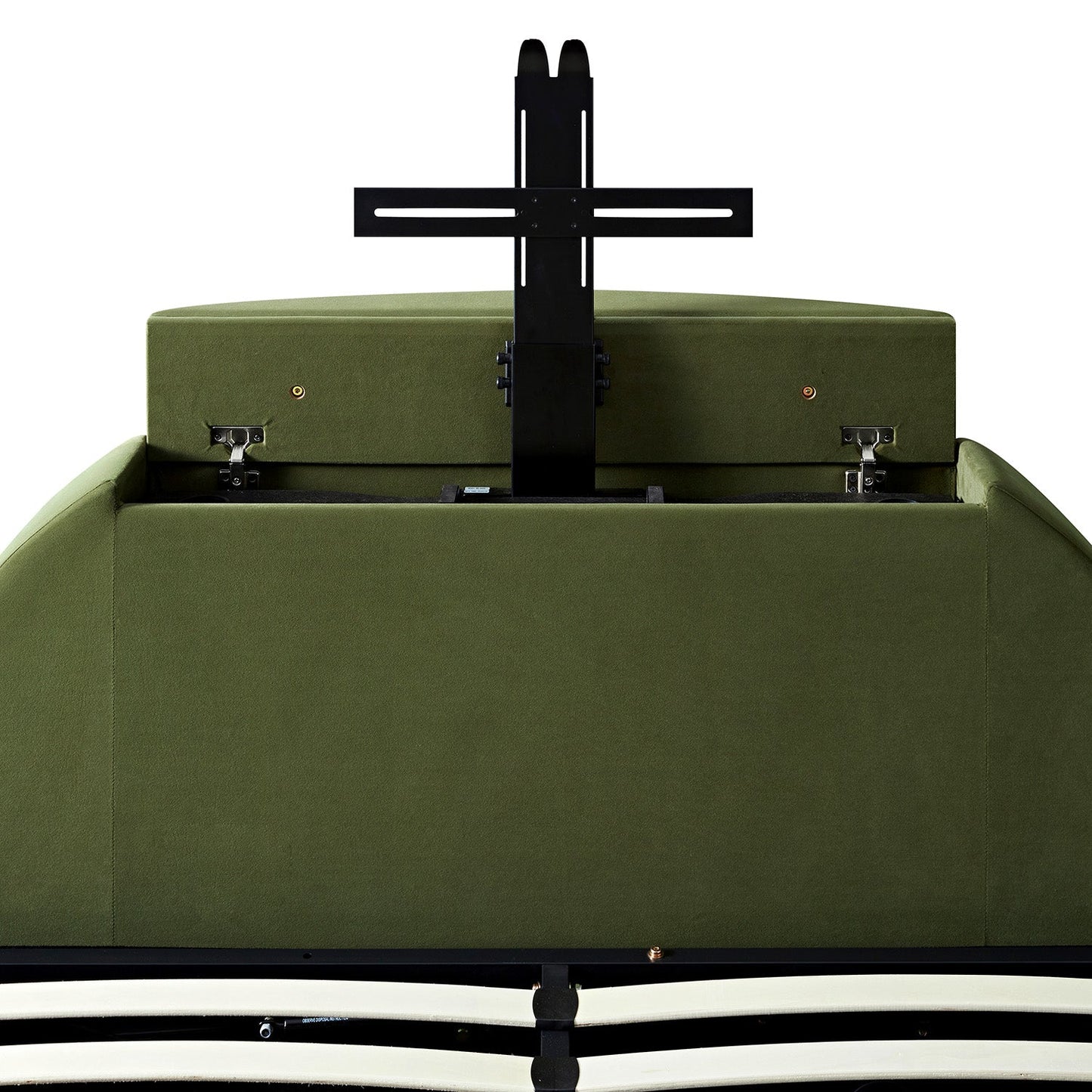 Lit TV ottoman en velours vert mousse Archer