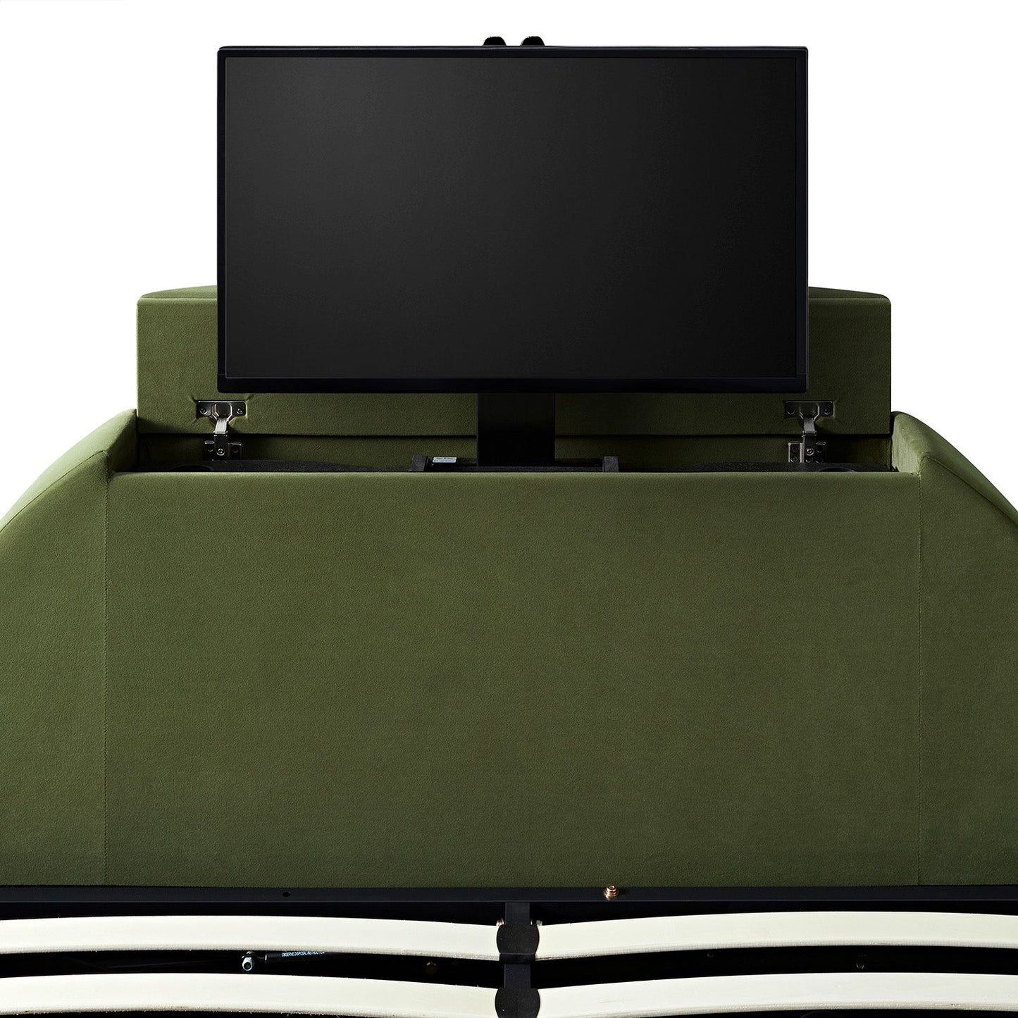 Lit TV ottoman en velours vert mousse Archer