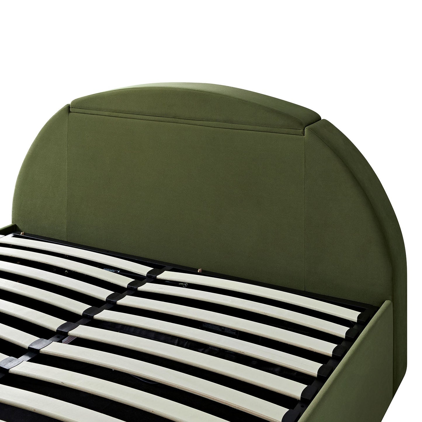 Lit TV ottoman en velours vert mousse Archer