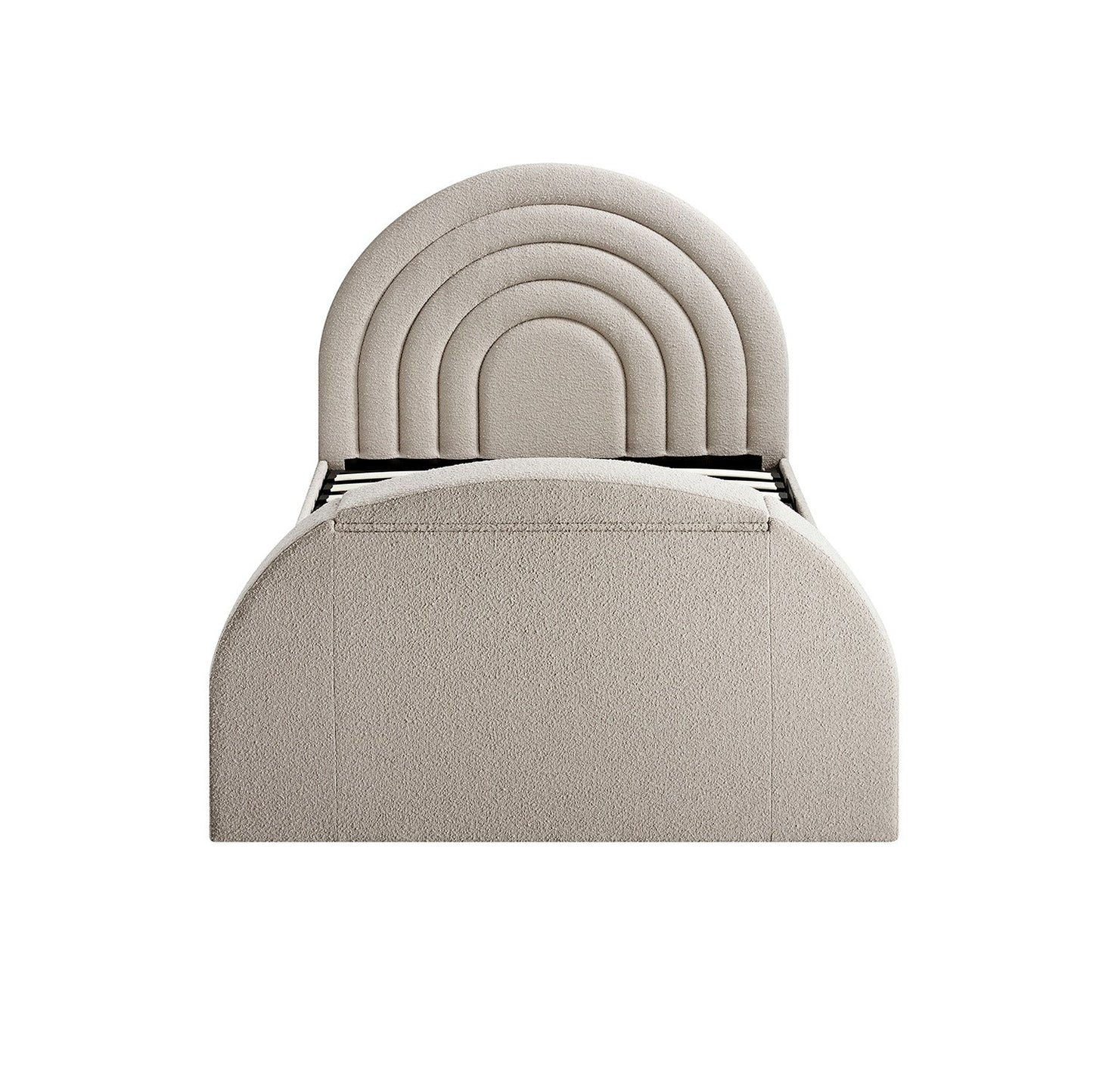 Lit TV ottoman Archer Taupe Boucle
