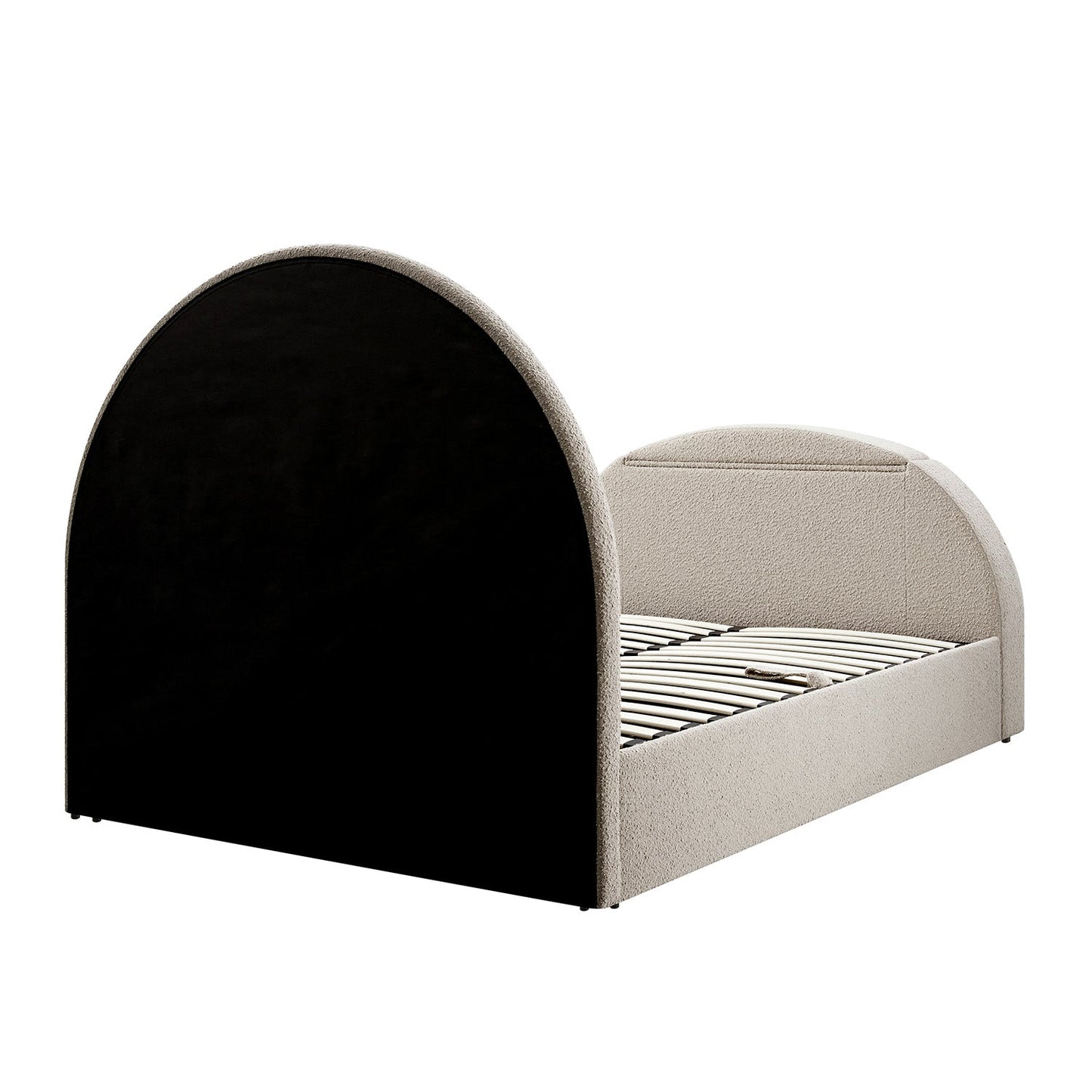 Lit TV ottoman Archer Taupe Boucle