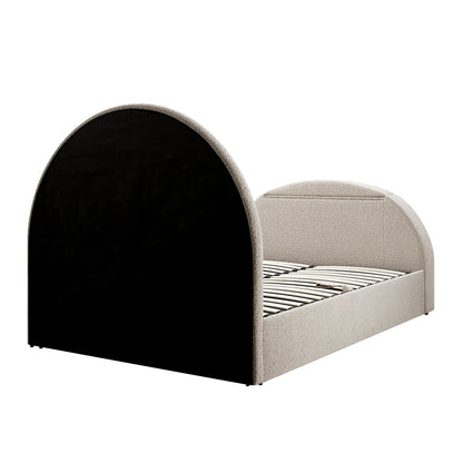 Lit TV ottoman Archer Taupe Boucle