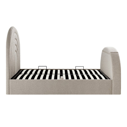 Lit TV ottoman Archer Taupe Boucle