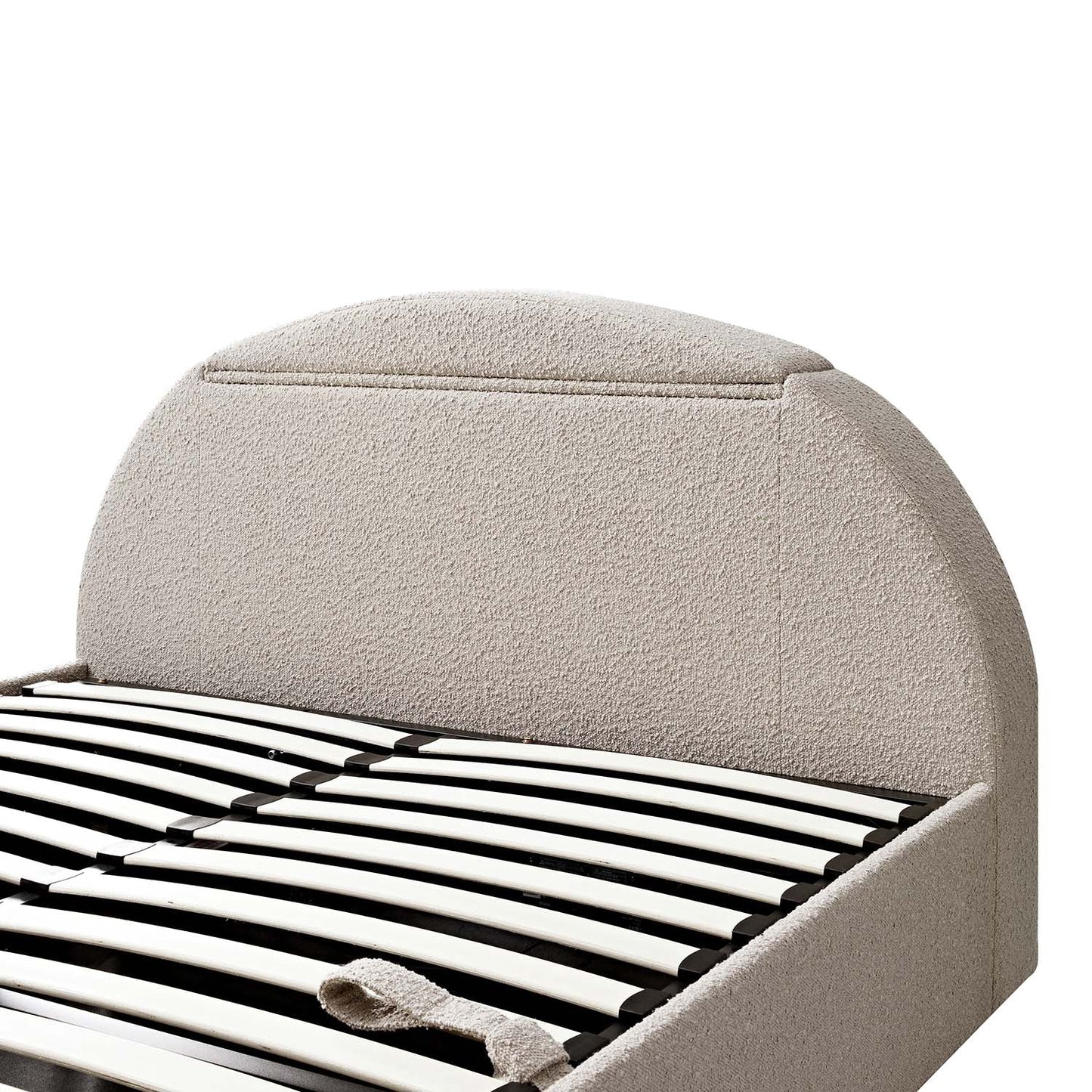 Lit TV ottoman Archer Taupe Boucle