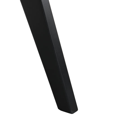 Chaise de salle à manger Jeanne en rotin et hêtre massif de couleur noire