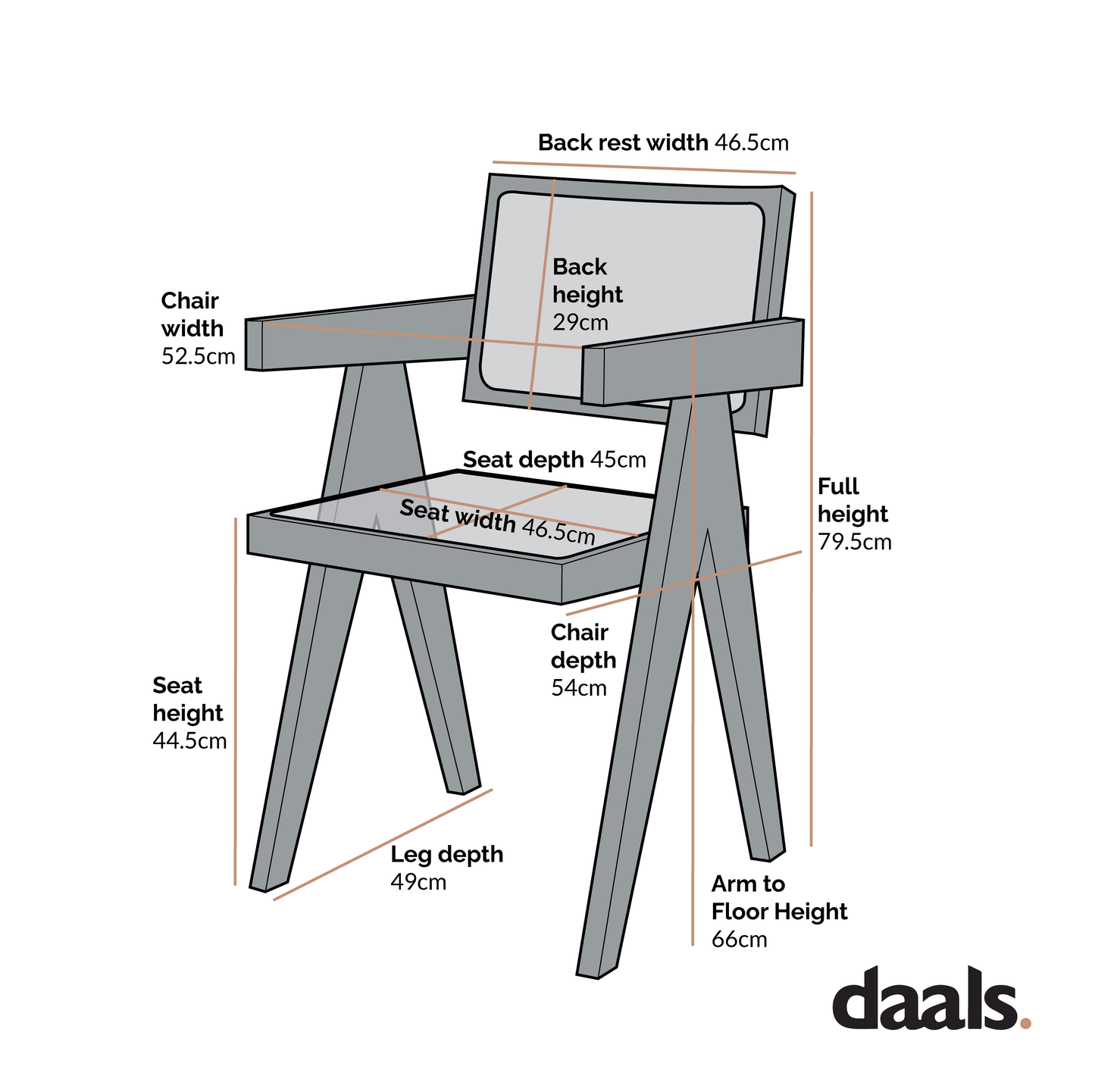 Chaise de salle à manger Jeanne en noyer foncé, rotin et hêtre massif