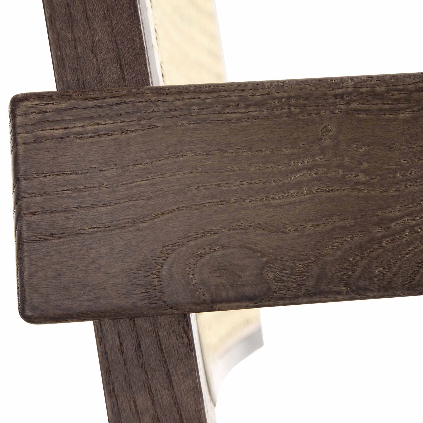 Chaise de salle à manger Jeanne en noyer foncé, rotin et hêtre massif