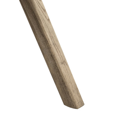 Chaise pliante en rotin naturel Bordon avec assise rembourrée grise