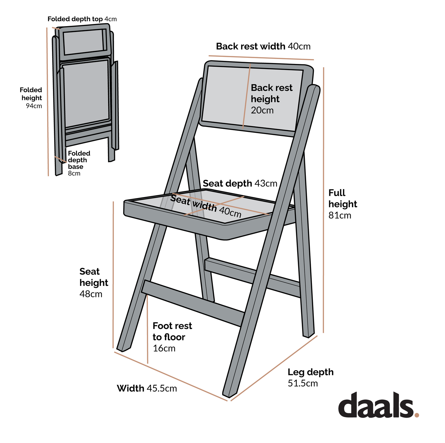 Lot de 2 chaises pliantes en rotin Frances, couleur noire