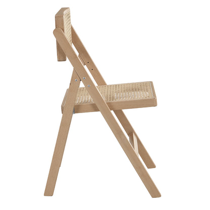 Lot de 2 chaises pliantes en rotin Frances, couleur naturelle