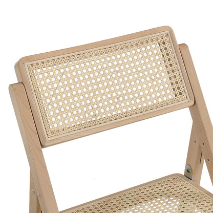Lot de 2 chaises pliantes en rotin Frances, couleur naturelle
