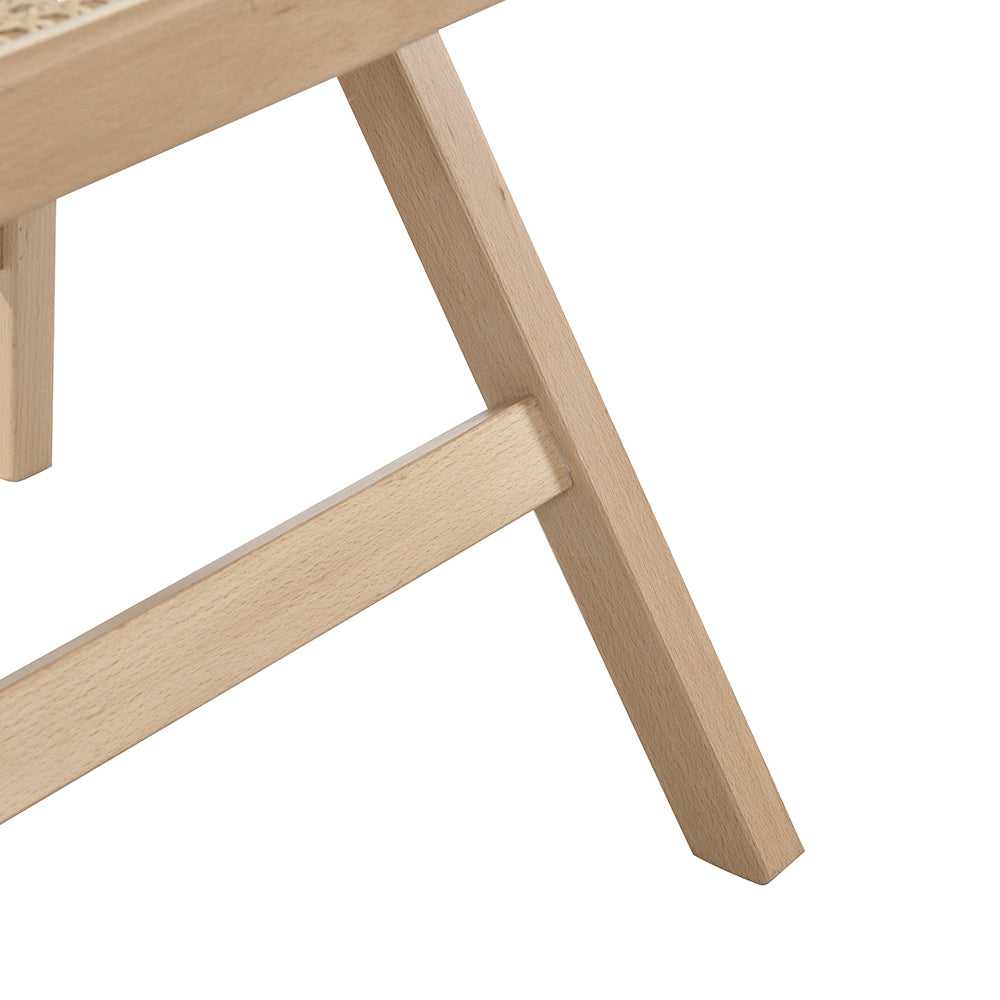 Lot de 2 chaises pliantes en rotin Frances, couleur naturelle