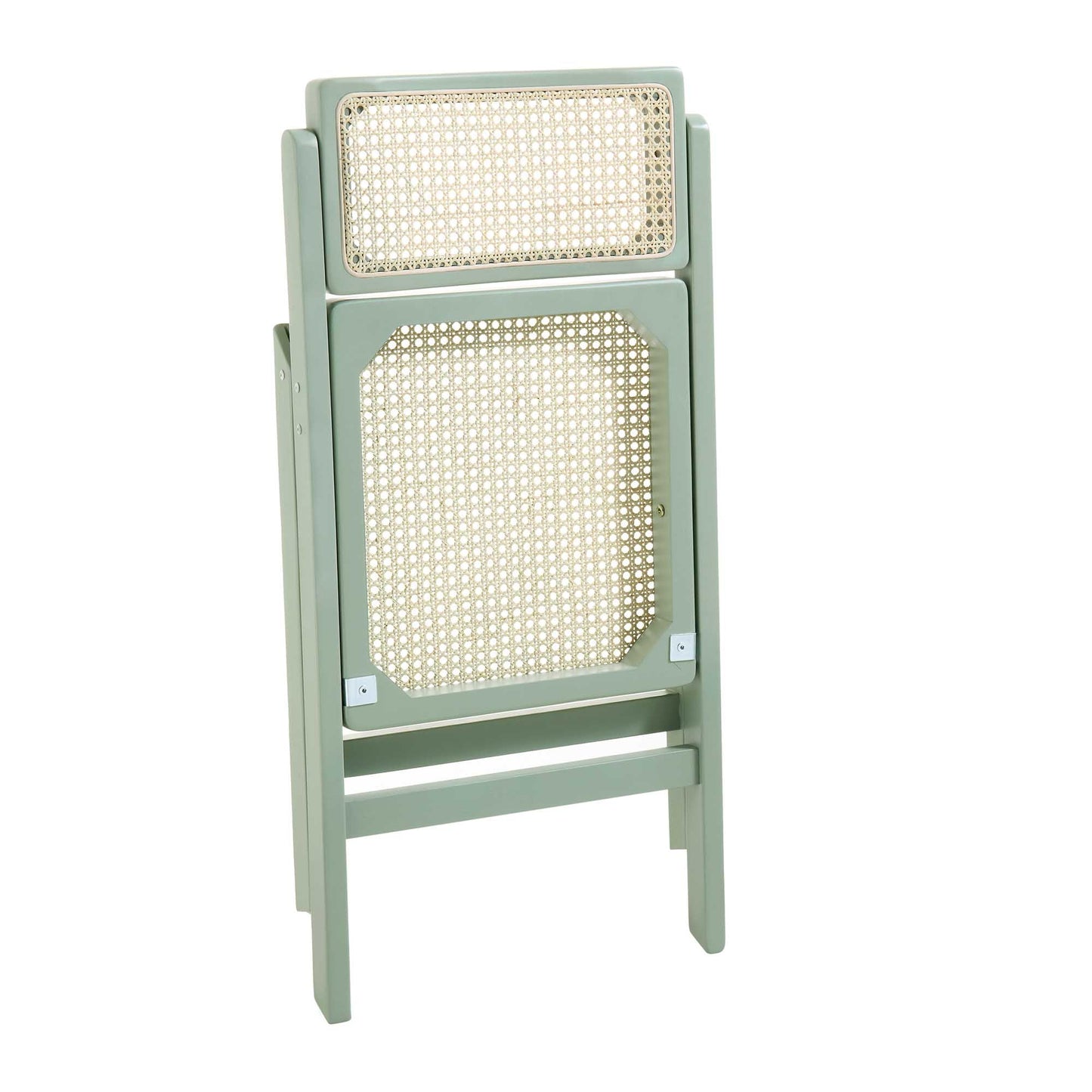 Lot de 2 chaises pliantes en rotin Frances, menthe