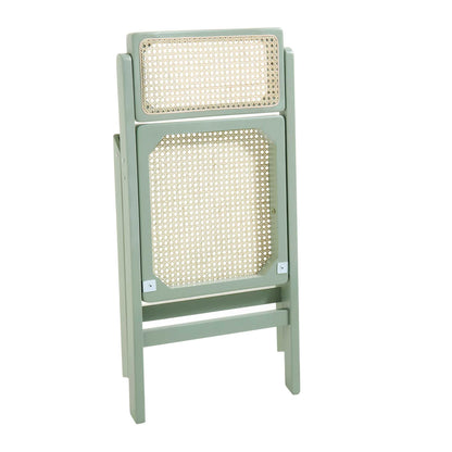 Lot de 2 chaises pliantes en rotin Frances, menthe