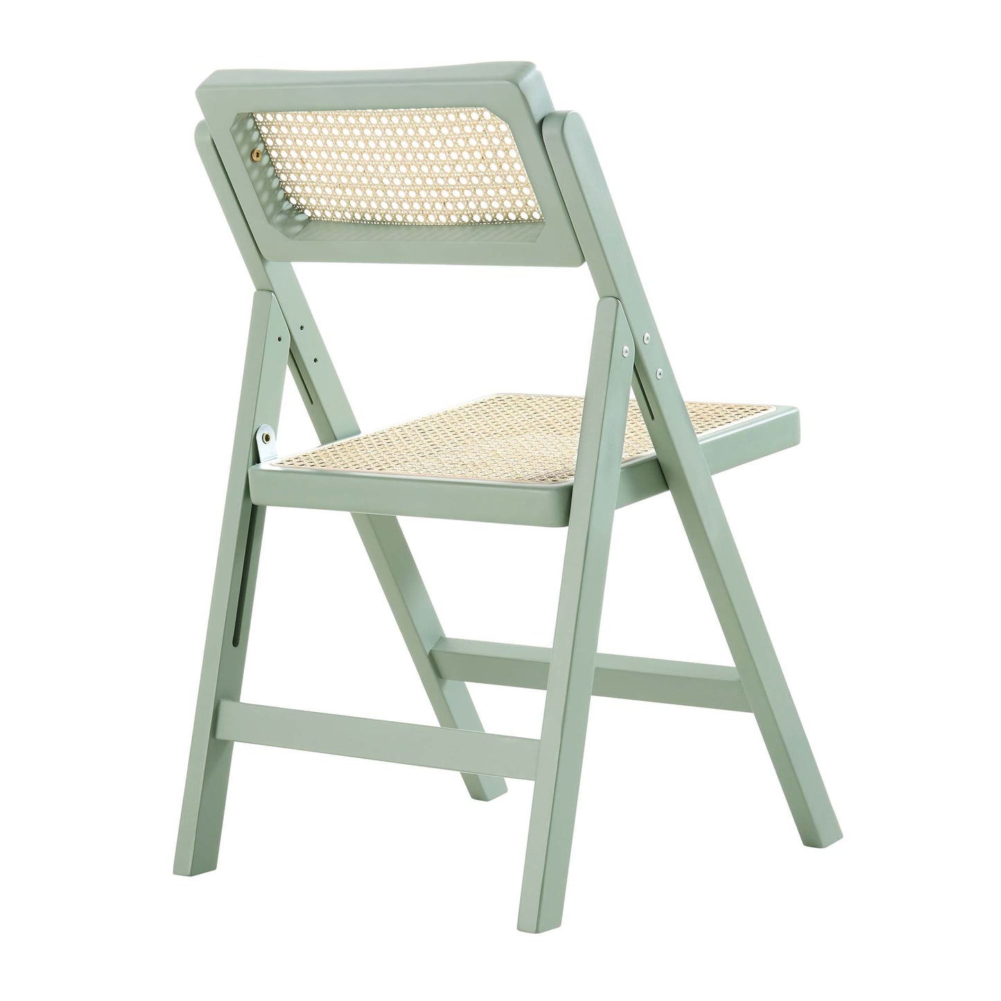 Lot de 2 chaises pliantes en rotin Frances, menthe