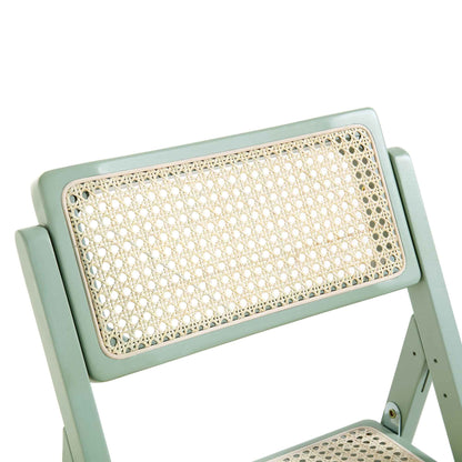 Lot de 2 chaises pliantes en rotin Frances, menthe