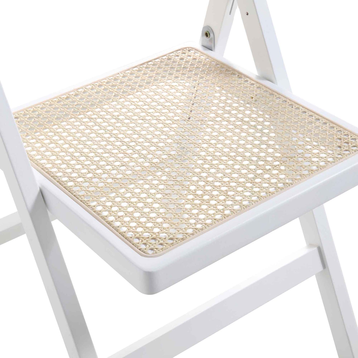 Lot de 2 chaises pliantes en rotin Frances, blanches