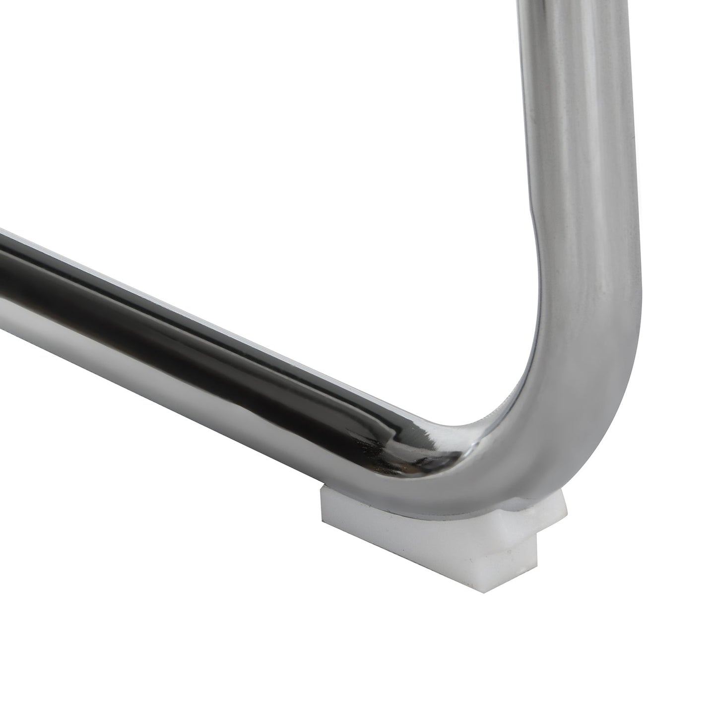 Paire de chaises de salle à manger Rayna en hêtre massif avec accoudoirs, rotin naturel et chrome (noir)