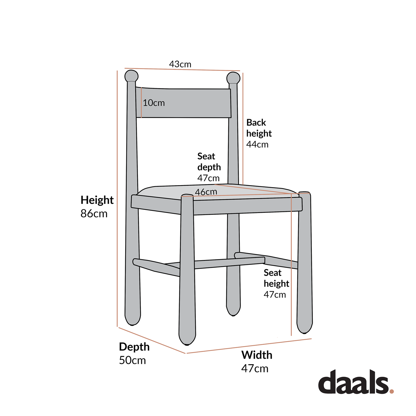 Chaise de salle à manger Tama, boucle écrue | Structure en chêne naturel