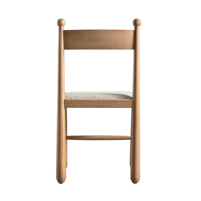 Chaise de salle à manger Tama, boucle taupe clair | Structure en chêne naturel