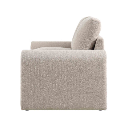 Canapé 2 places incurvé Hampstead Taupe Boucle