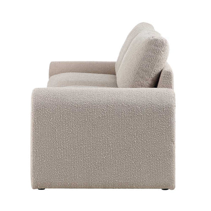 Canapé 3 places incurvé Hampstead Taupe Boucle