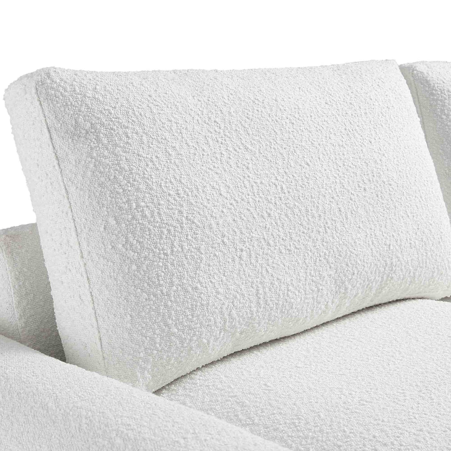 Canapé 3 places incurvé Hampstead White Boucle