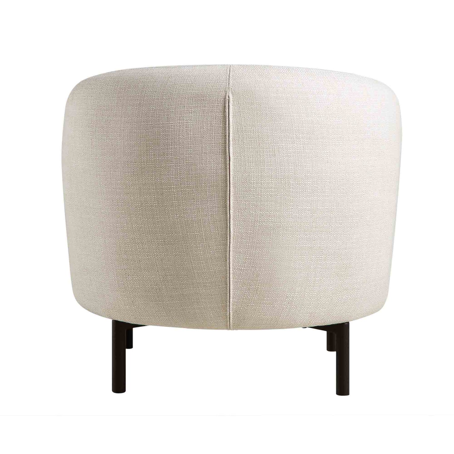 Fauteuil Amboise avec coussin boule, mélange de lin beige