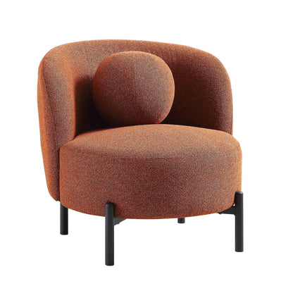 Fauteuil Amboise avec coussin boule, boucle brique