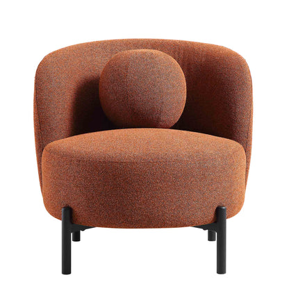 Fauteuil Amboise avec coussin boule, boucle brique