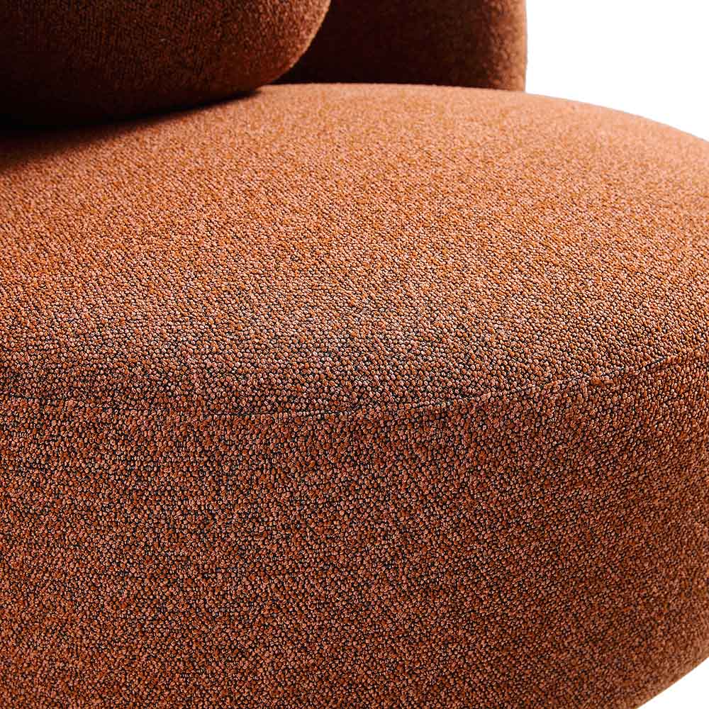 Fauteuil Amboise avec coussin boule, boucle brique