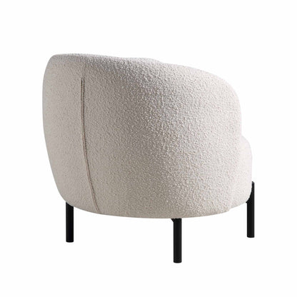 Fauteuil Amboise avec coussin boule, boucle écrue