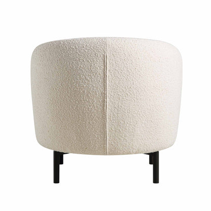 Fauteuil Amboise avec coussin boule, boucle écrue