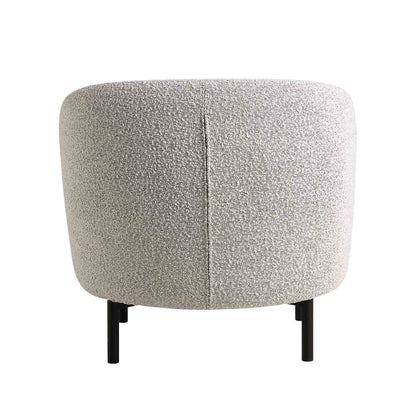 Fauteuil Amboise avec coussin boule, boucle gris brume