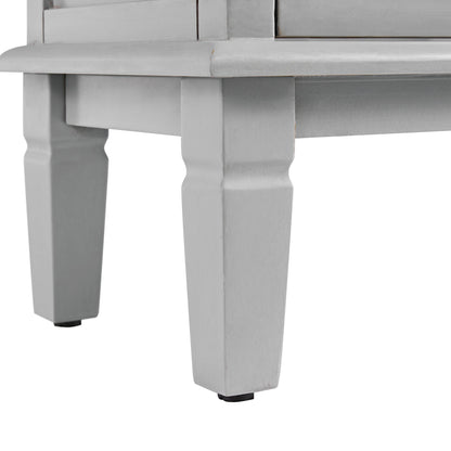 Meuble sous-lavabo de salle de bain sculpté Chantilly gris moyen