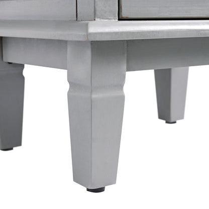 Armoire de salle de bain sculptée Chantilly gris moyen