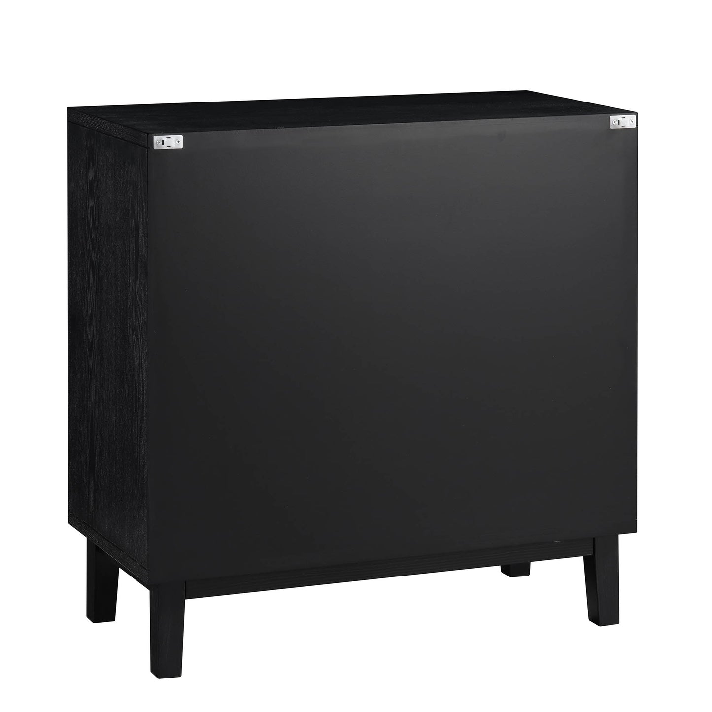 Buffet Bianca Chip sculpté à 1 porte et 3 tiroirs, bronze antique et noir