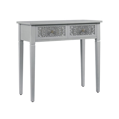Console/coiffeuse sculptée Chantilly gris moyen