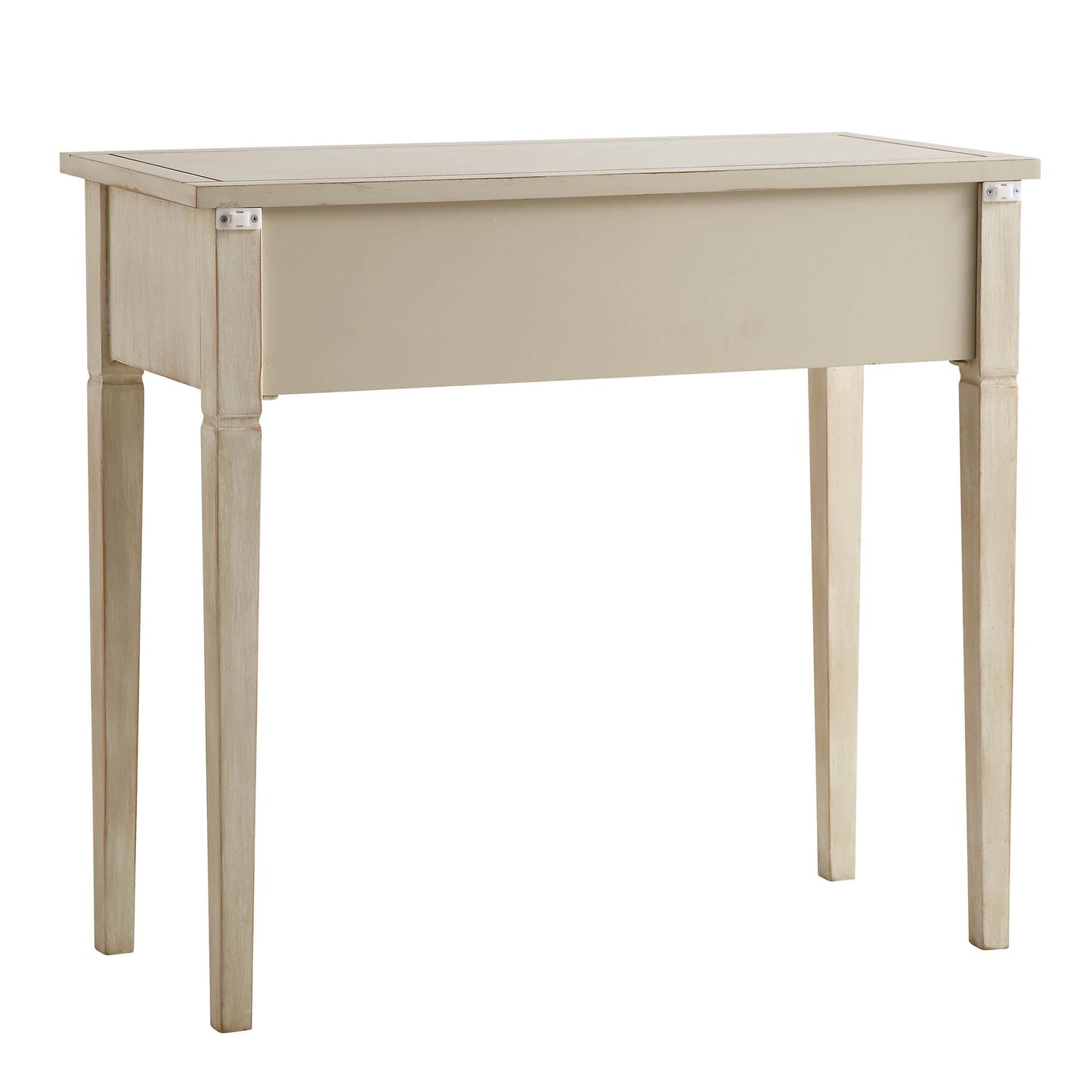 Console/coiffeuse sculptée blanchie à la chaux de Chantilly