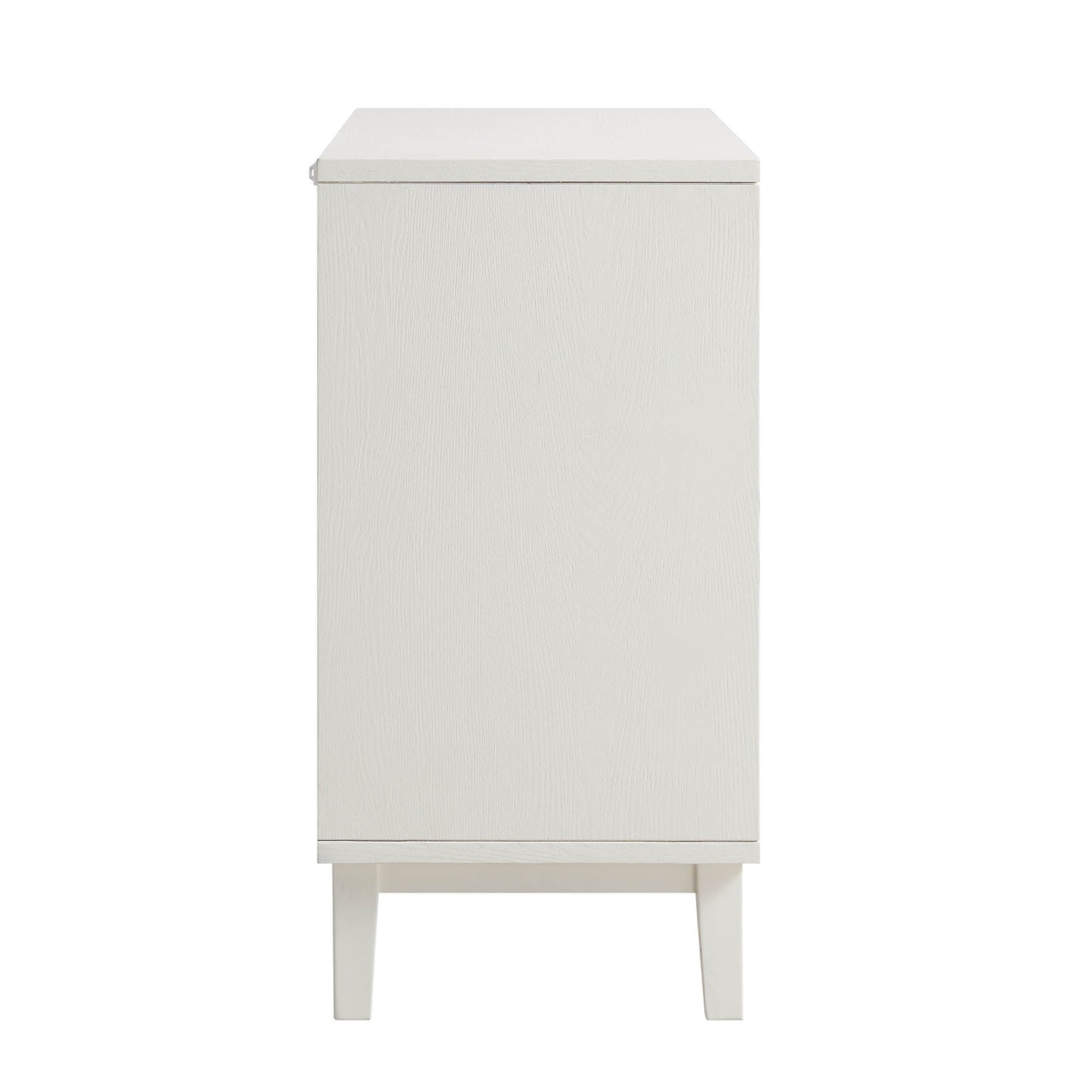 Commode 3 tiroirs sculptée Bianca Chip, beige sable et ivoire