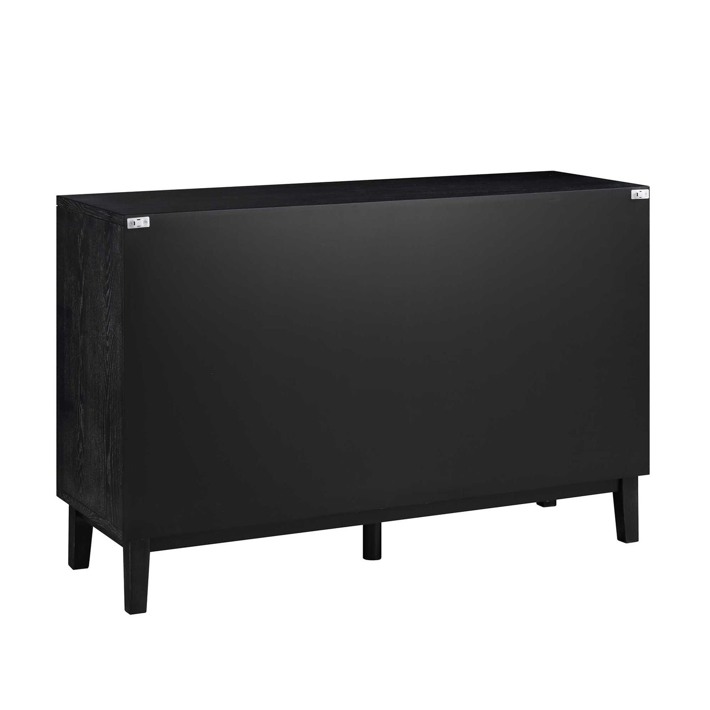 Commode 6 tiroirs sculptée Bianca Chip, bronze antique et noir