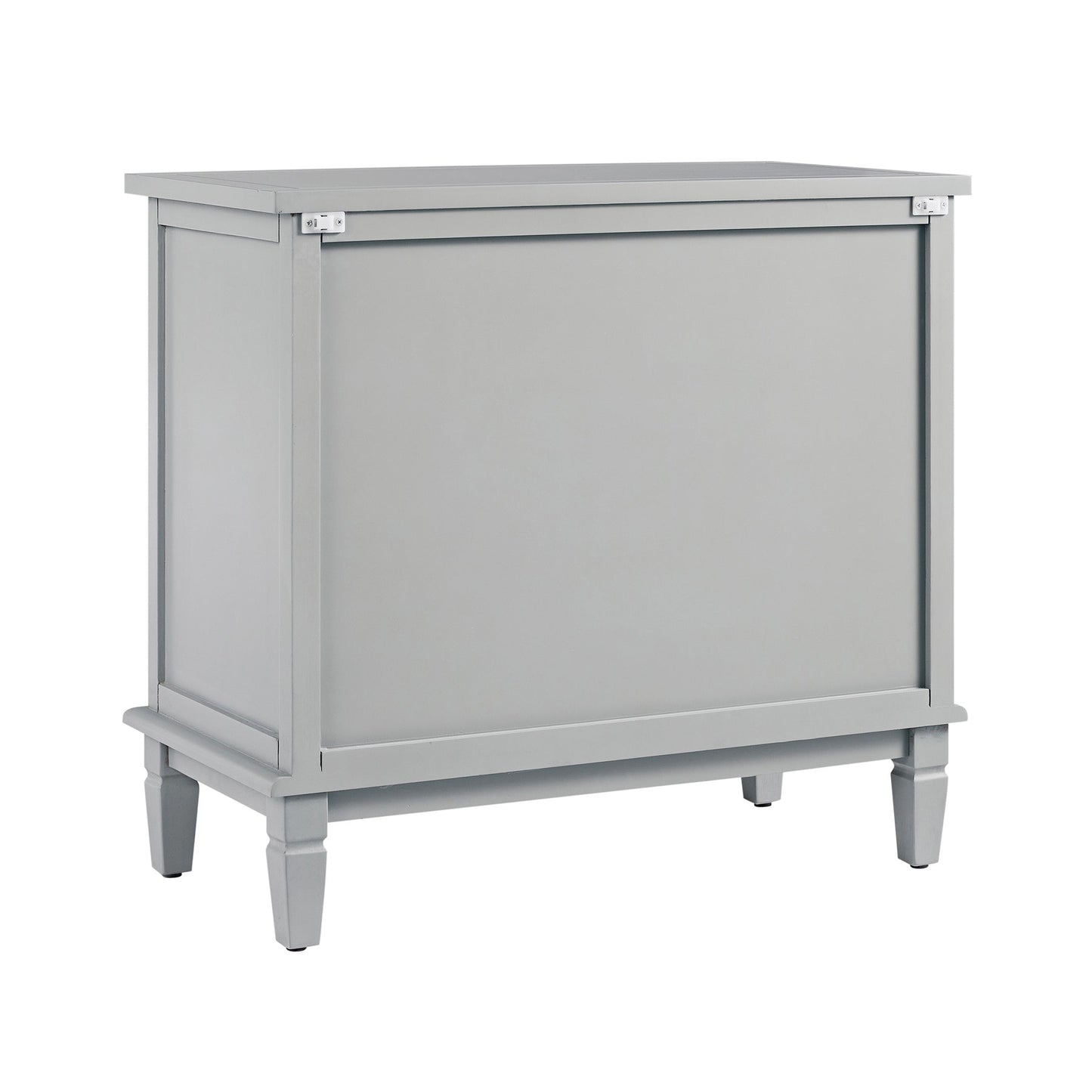 Commode 3 tiroirs sculptée gris moyen Chantilly