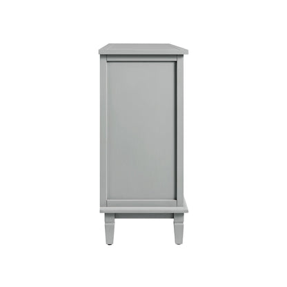 Commode 3 tiroirs sur 4 sculptée gris moyen Chantilly